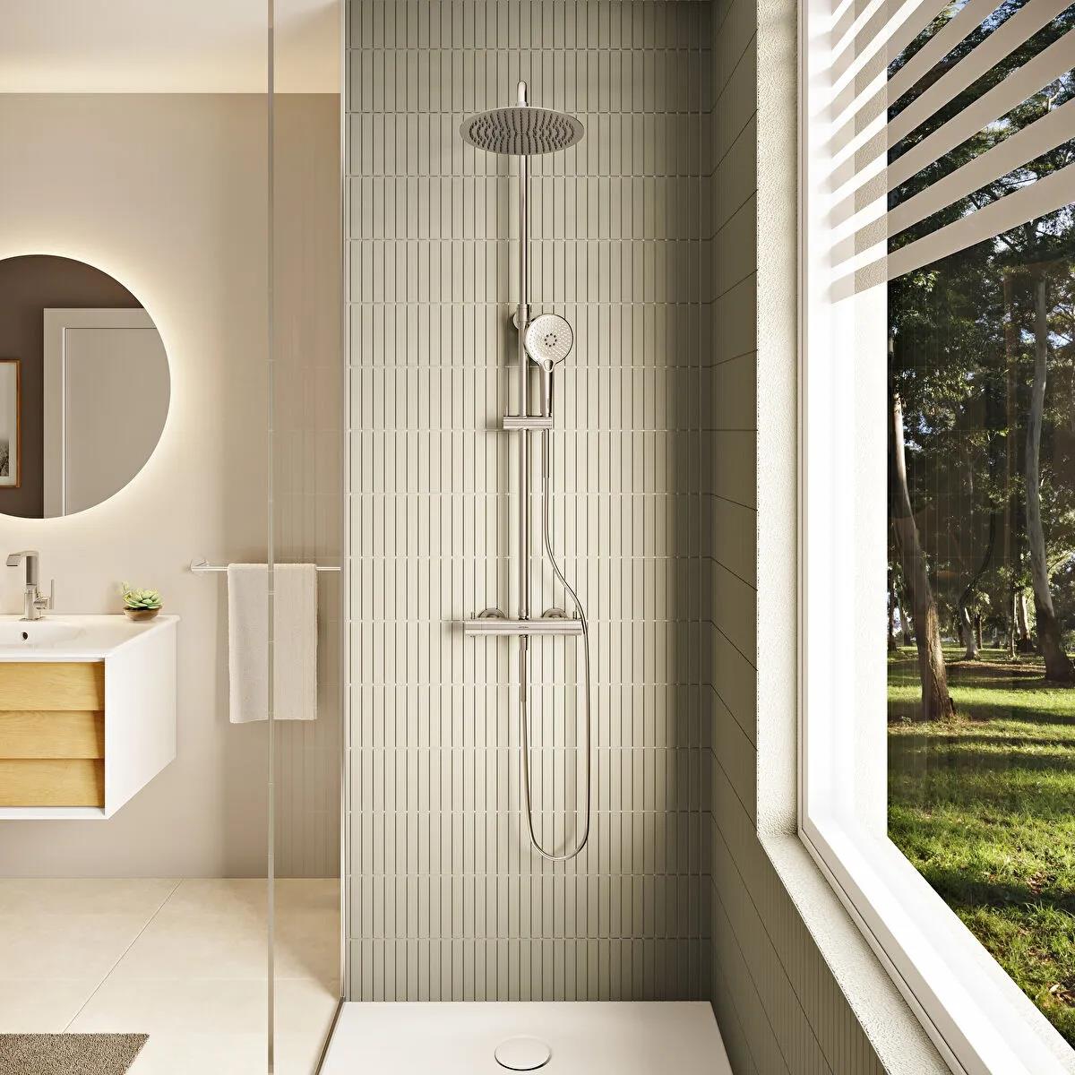 Artema Duş Kolonu ve Termostatik Duş Bataryası Sistemi, AquaHeat Bliss 250, A47201EXP