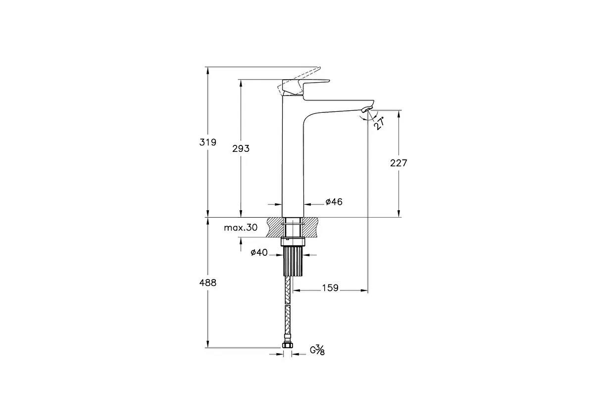 Artema Flow Soft Tezgah Üstü Lavabo Bataryası, A43010