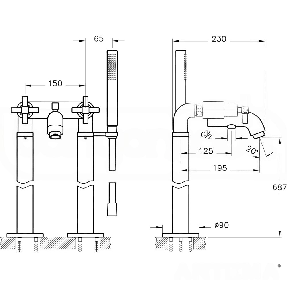 Artema Küvet Bataryası, Juno, Yerden, El Duşlu,  A4239823