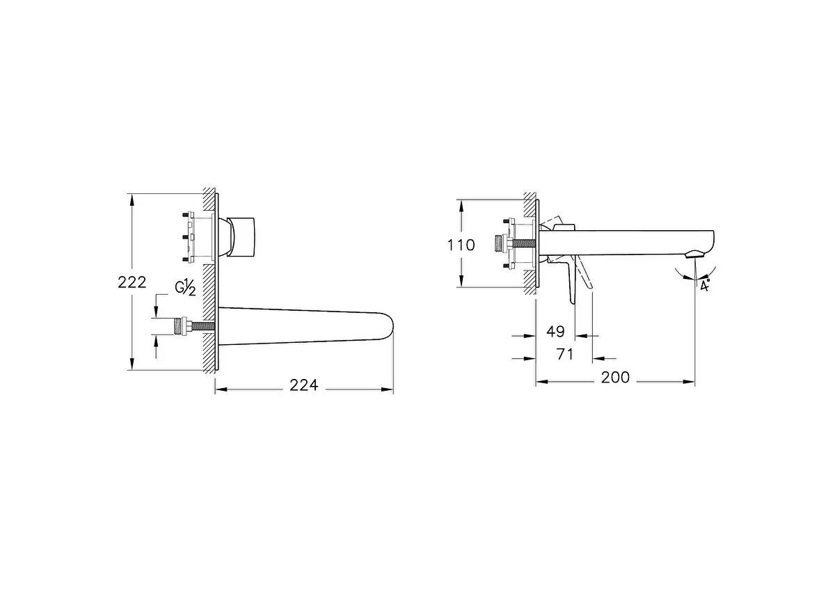 Artema Lavabo Bataryası, Flow Soft, Ankastre (Sıva Üstü Grubu) A43175