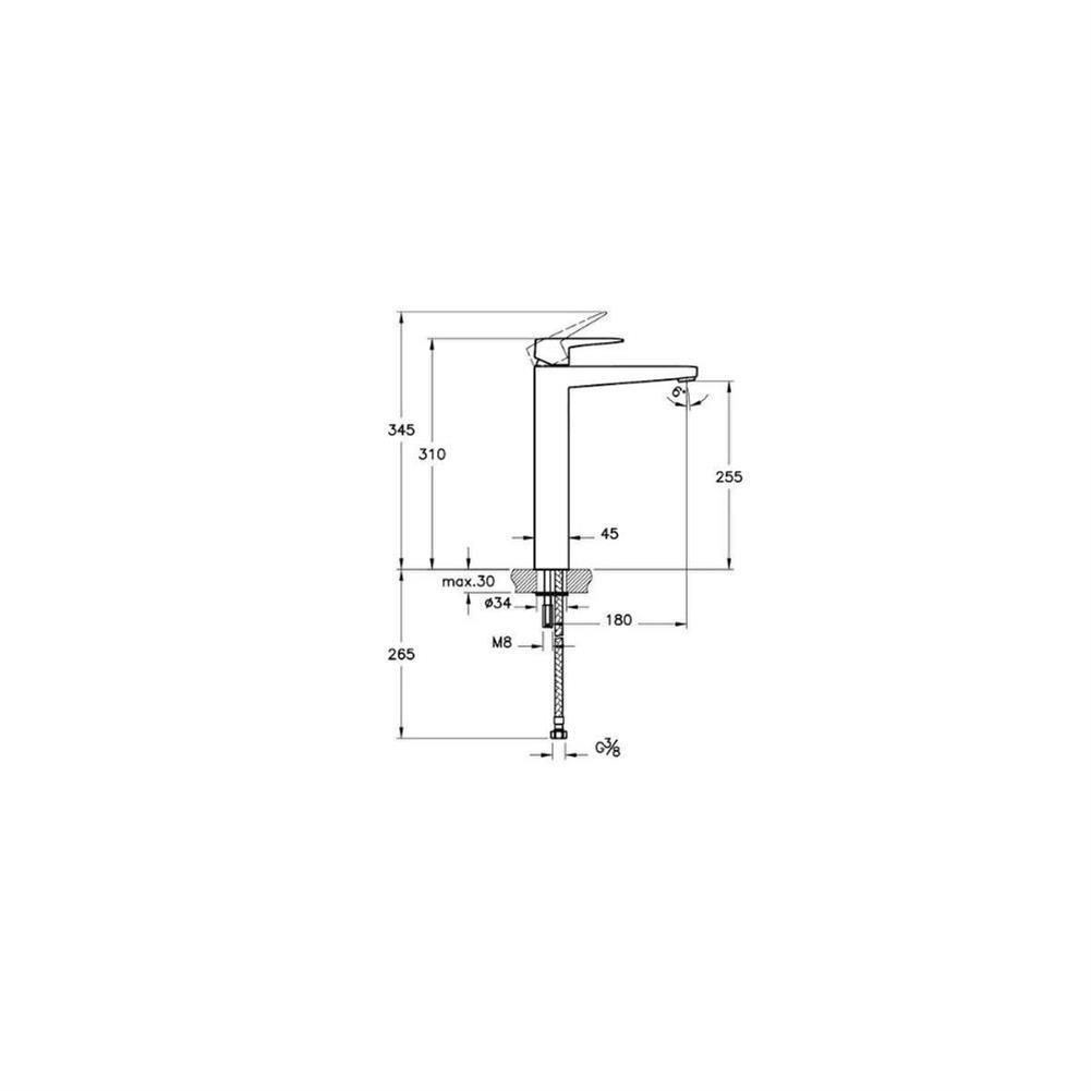 Artema Lavabo Bataryası,  Root Square, Tezgah Üstü, Mat Siyah, A4273336