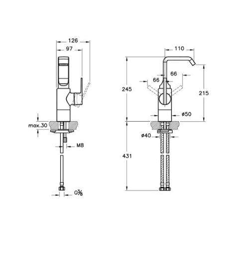 Artema Lavabo Bataryası, Suit, U Yüksek, Altın, A4246923