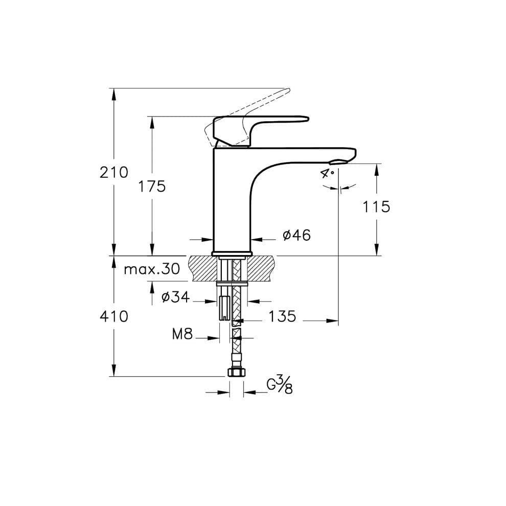 Artema Root Round Lavabo Bataryası Fırçalı Nikel A4270634