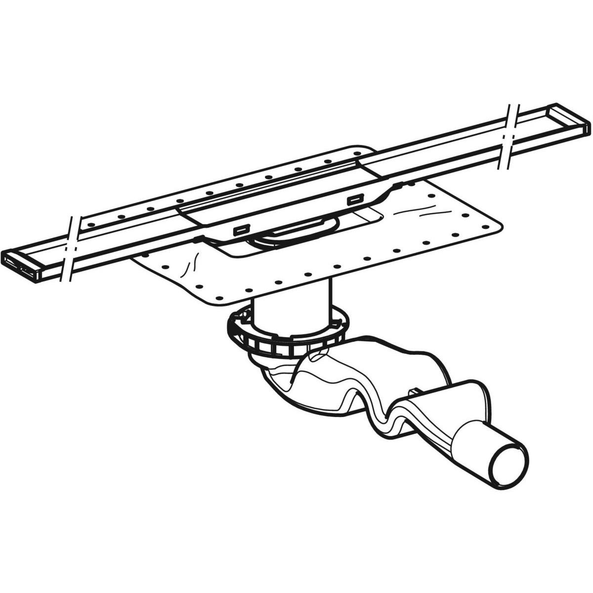 Geberit Sifon Dahil Set, CleanLine20, 30-60 cm, Paslanmaz Çelik, Paslanmaz Kenar,154.452.00.1