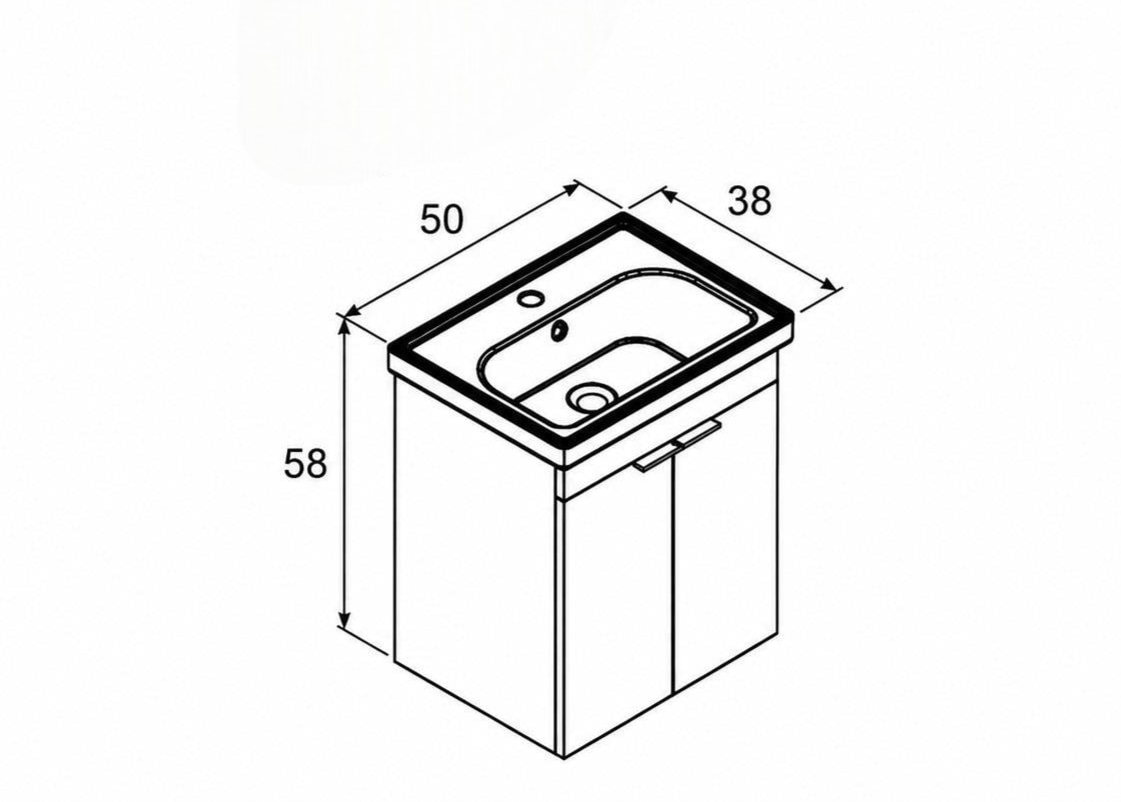 Orka Desna 50 cm, Çöl Beji, Banyo Dolabı Alt Modül Ve Lavabo, 5008557