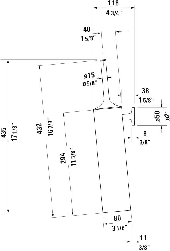 Duravit Starck T Duvardan Tuvalet Fırçalığı, Mat Siyah, 0099464600