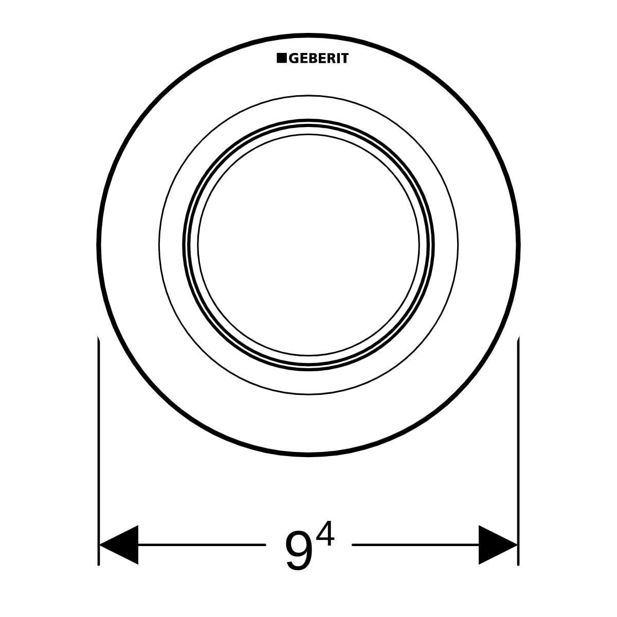 Geberit Kumanda Paneli Tip 01 Pnömatik Krom, 116.041.JQ.1