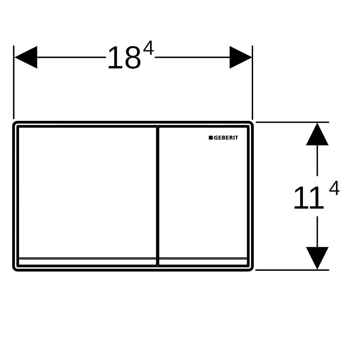Geberit Omega 60 Kumanda Paneli Çift Basmalı Fırçalı Krom, 980.002.GH.1