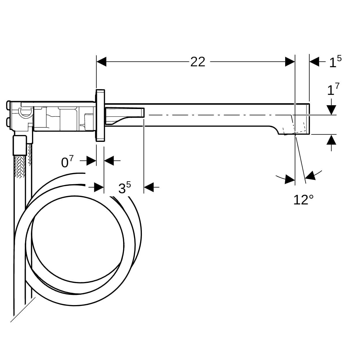 Geberit One Köşeli Tasarımlı Lavabo Bataryası, Krom, 116.465.21.1