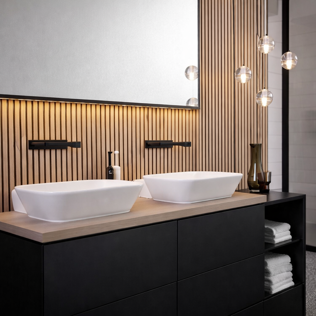 Geberit One Köşeli Tasarımlı Lavabo Bataryası, Mat siyah, 116.465.14.1