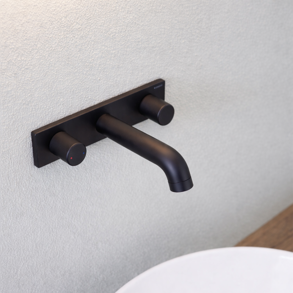 Geberit One yuvarlak tasarımlı lavabo bataryası, Mat siyah, 116.464.14.1