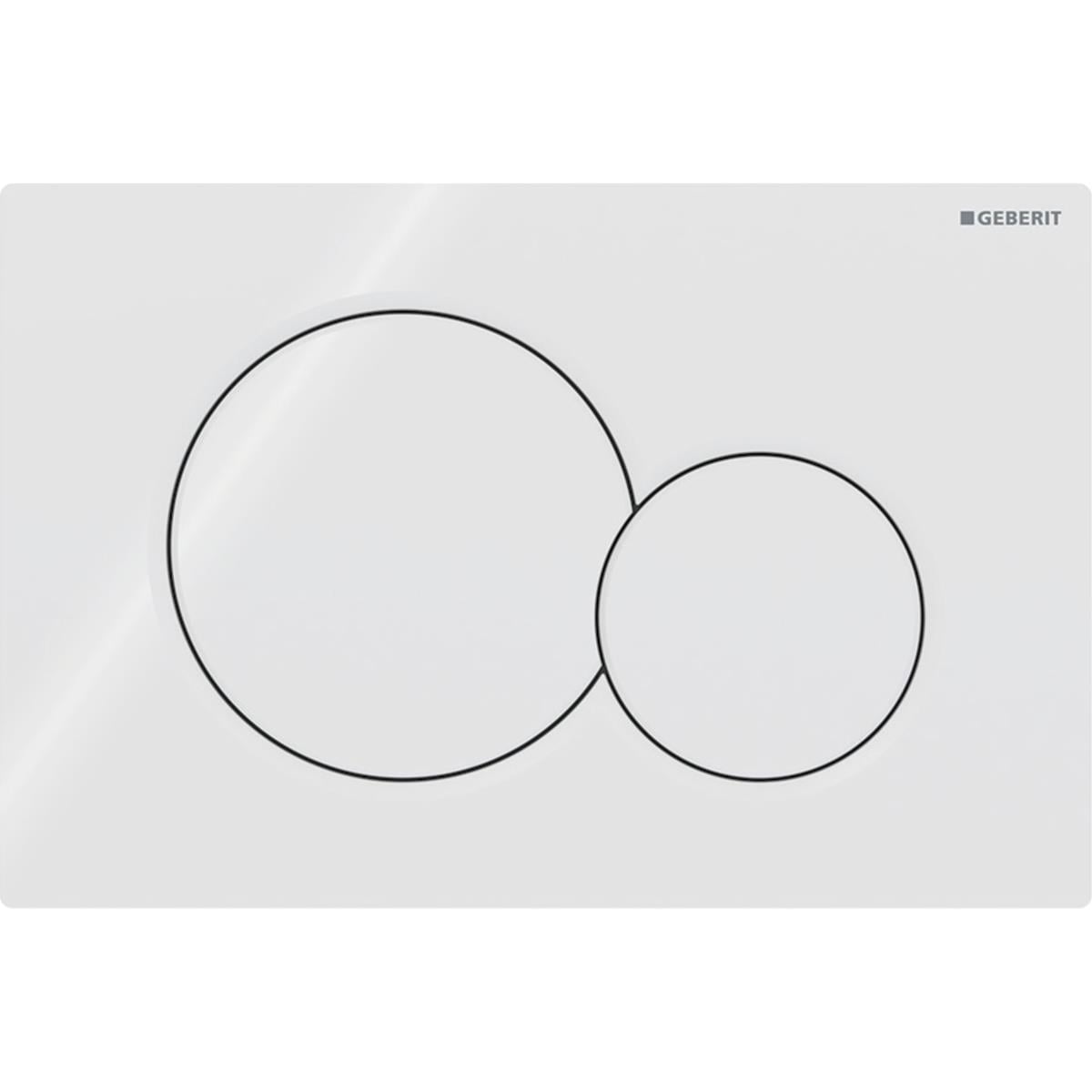 Geberit Sigma 01 Çift Basmalı Kumanda Paneli Beyaz, 241.770.11.5