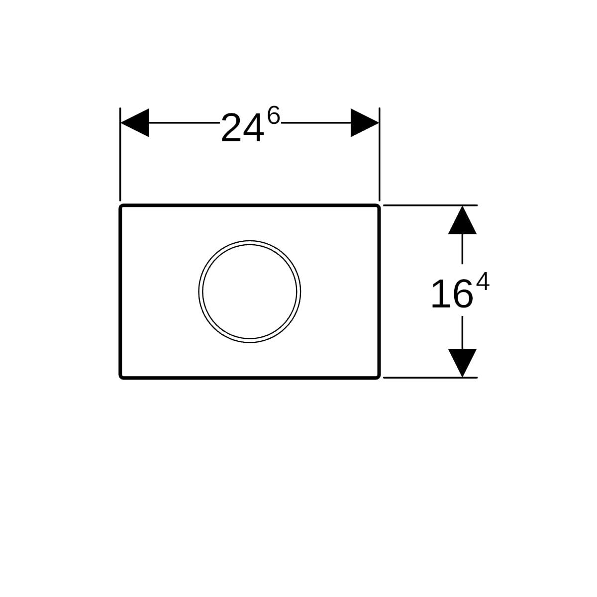 Geberit Sigma10 Fotoselli Kumanda Paneli Mat Siyah, 115.909.16.6