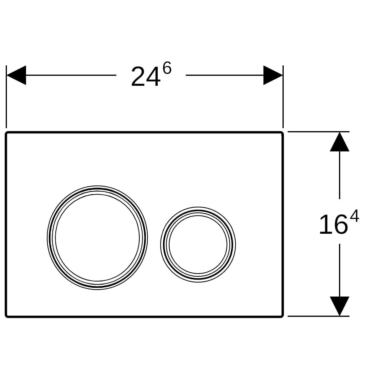 Geberit Sigma50 (eski Sigma21) Kumanda Paneli Ceviz, 115.652.JX.1