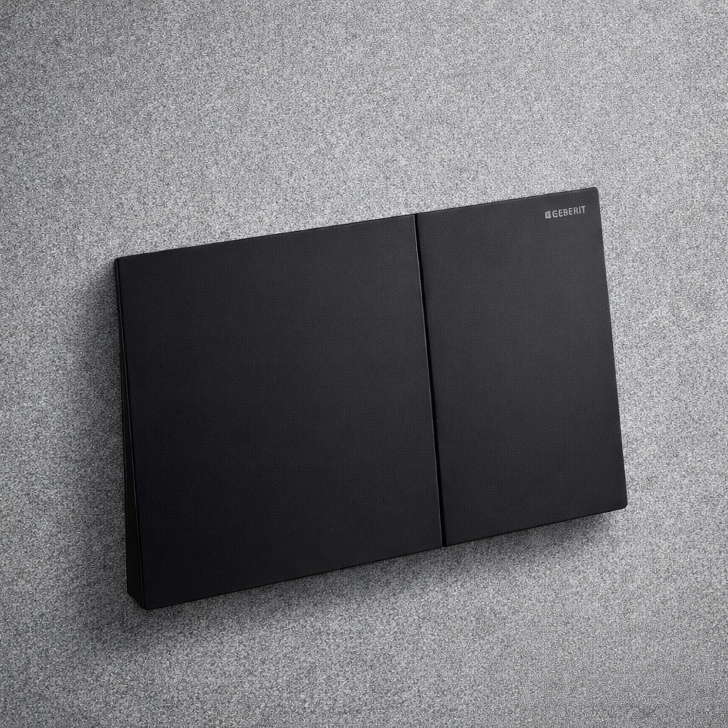 Geberit Sigma70 Çift Basmalı Kumanda Kapağı, Mat Siyah, 115.622.14.1