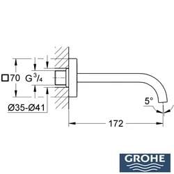 Grohe Allure Çıkış Ucu, Krom, 13264000