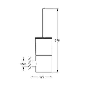 Grohe Atrio Tuvalet Fırçalığı, Krom, 40892000 