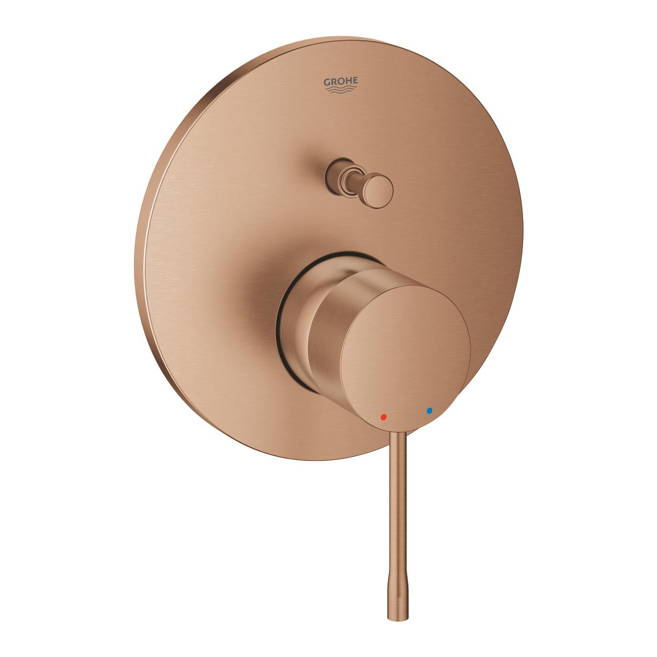 Grohe Essence New Ankastre Banyo/Duş Bataryası (Sıva Üstü Grubu), Fırçalı Bakır, 24167DL1