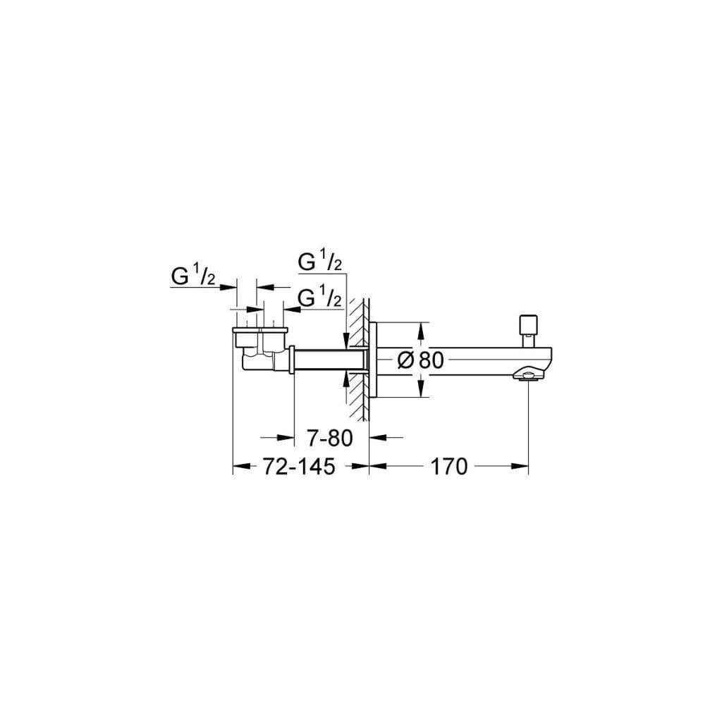 Grohe Eurosmart Cosmopolitan Çıkış Ucu Krom, 13262000