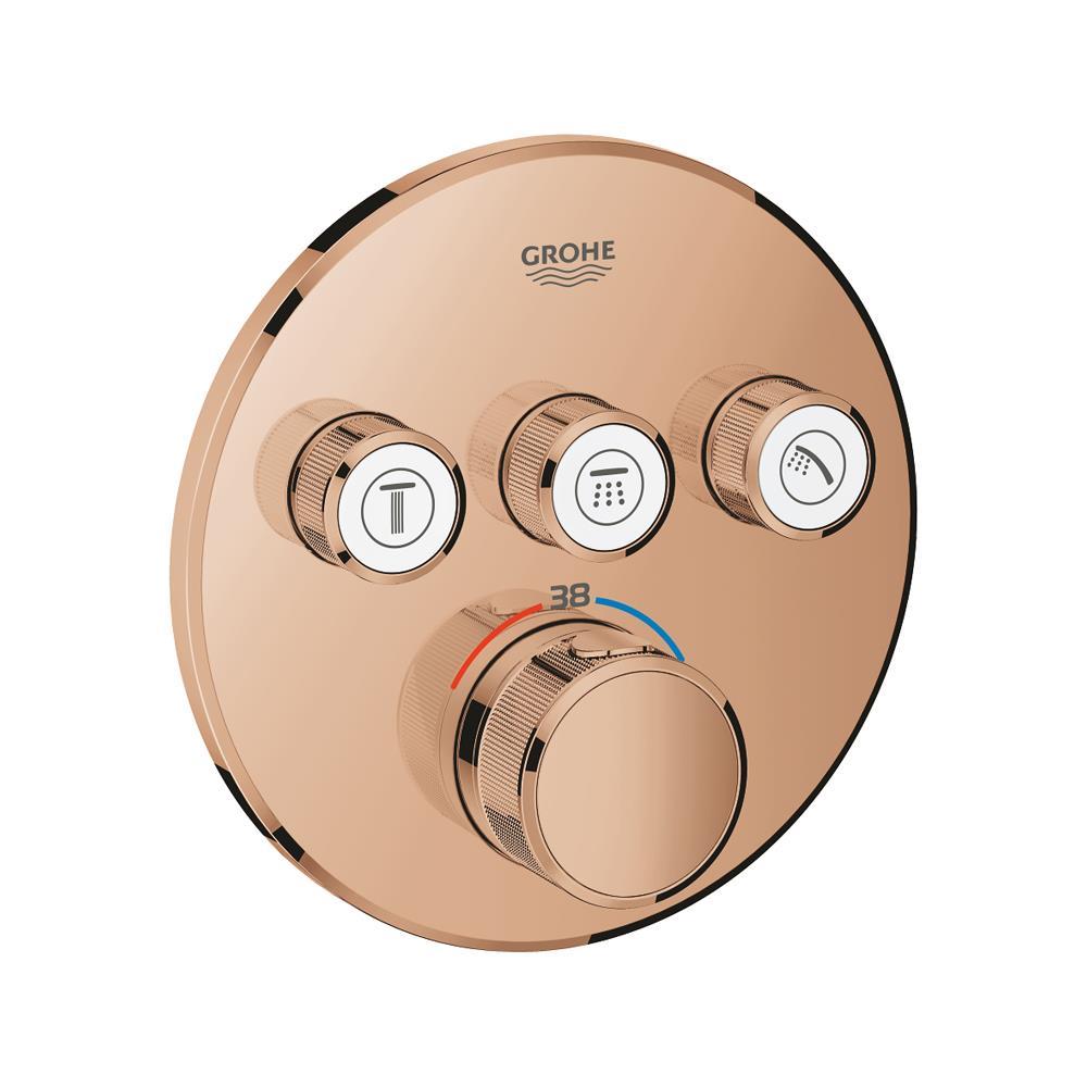 Grohe Grohtherm SmartControl Ankastre Termostatik Banyo/Duş Bataryası (Sıva Üstü Grubu), 3 Yollu, Bakır, 29121DA0