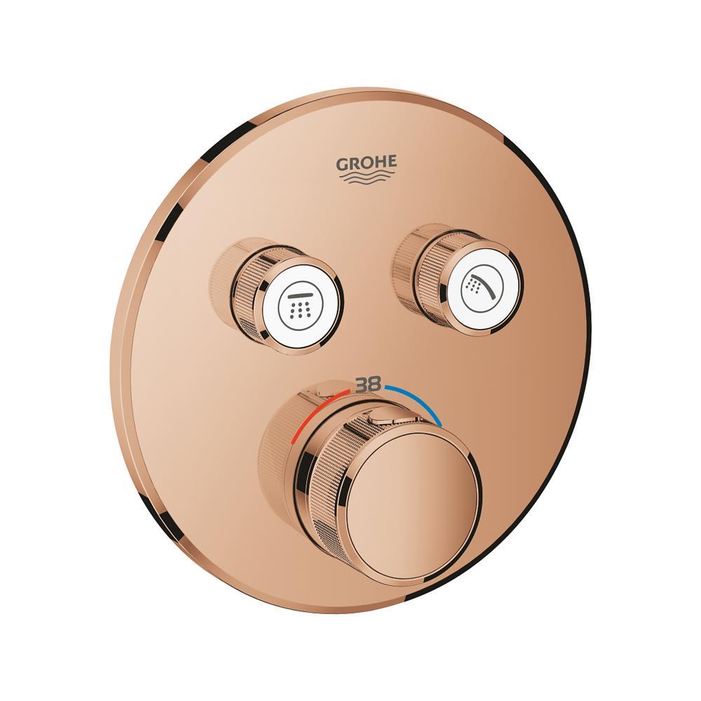 Grohe Grohtherm SmartControl Ankastre Termostatik Banyo/Duş Bataryası (Sıva Üstü Grubu), 2 Yollu, Bakır,29119DA0