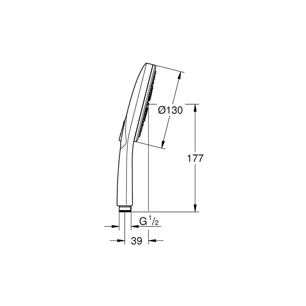 Grohe RainShower SmartActive 130 El Duşu, 3 Akışlı, Bakır, 26574DA0