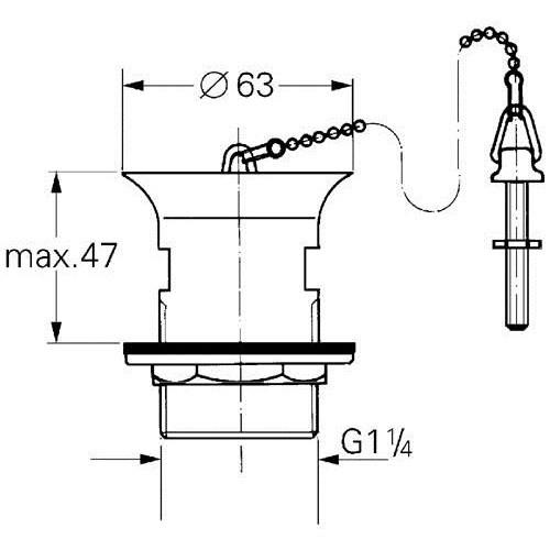 Grohe Tapa Takımı Sabit Süzgeç Krom, 28940000