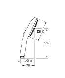 Grohe Tempesta Cube 110 El Duşu, 3 Akışlı Krom, 27574003