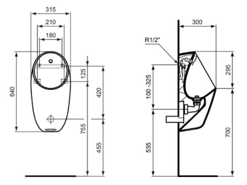 Ideal Standard İ.life Sensörlü Pisuvar-White-Pilli E266501