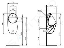 Ideal Standard İ.life Sensörlü Pisuvar-White-Elektirikli E266301