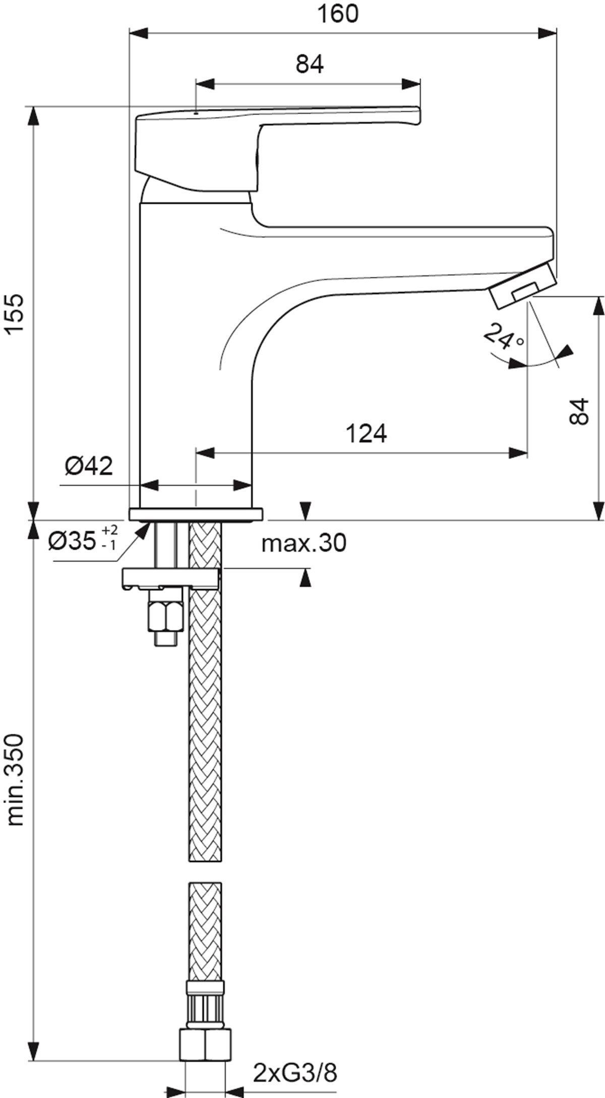 Idealstream Lavabo Bataryası-Chrome-Sifon Kumandasız B1486AA