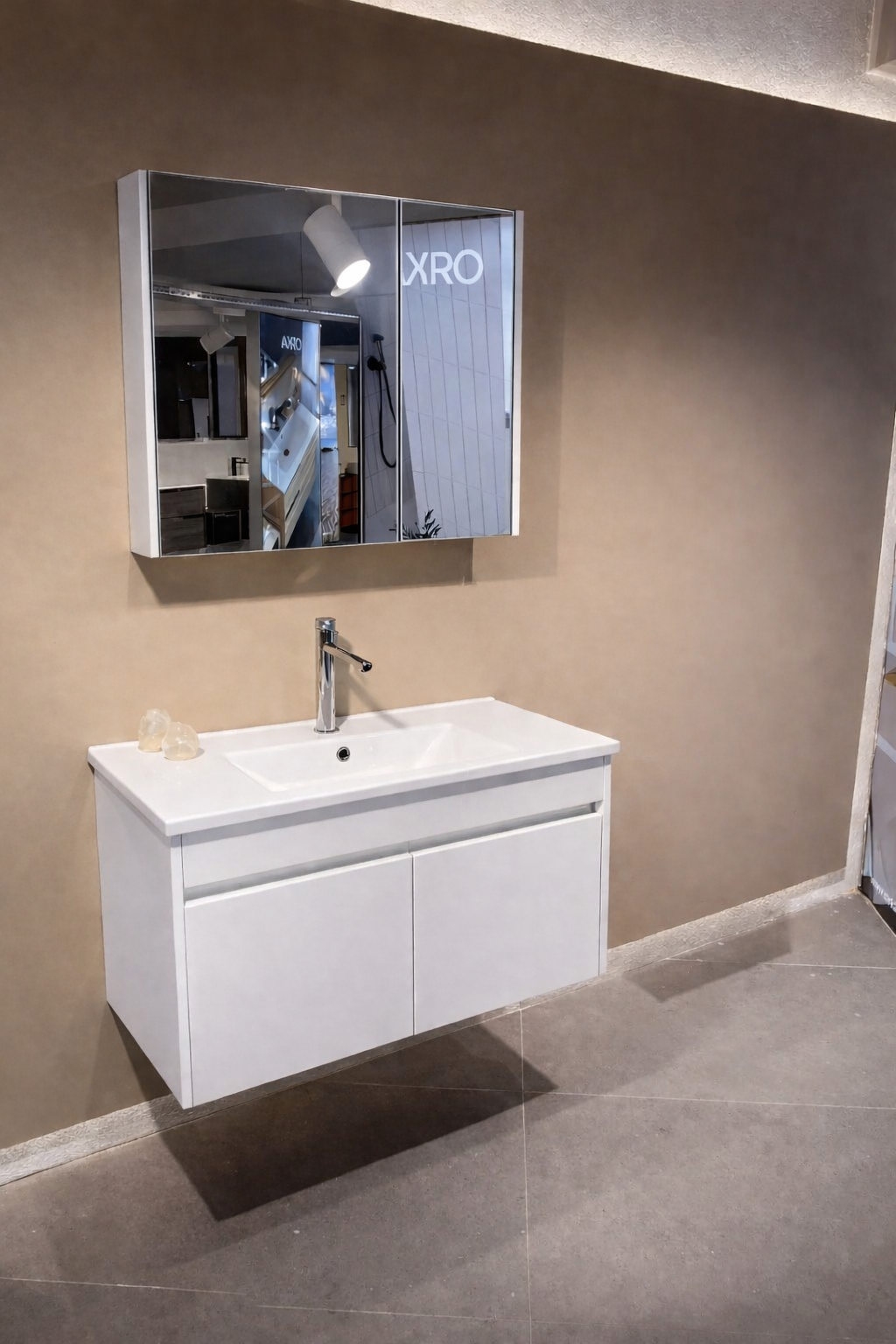 Orka Arno 85 cm Parlak Beyaz Banyo Dolabı Takımı (Kapaklı) , 5008789