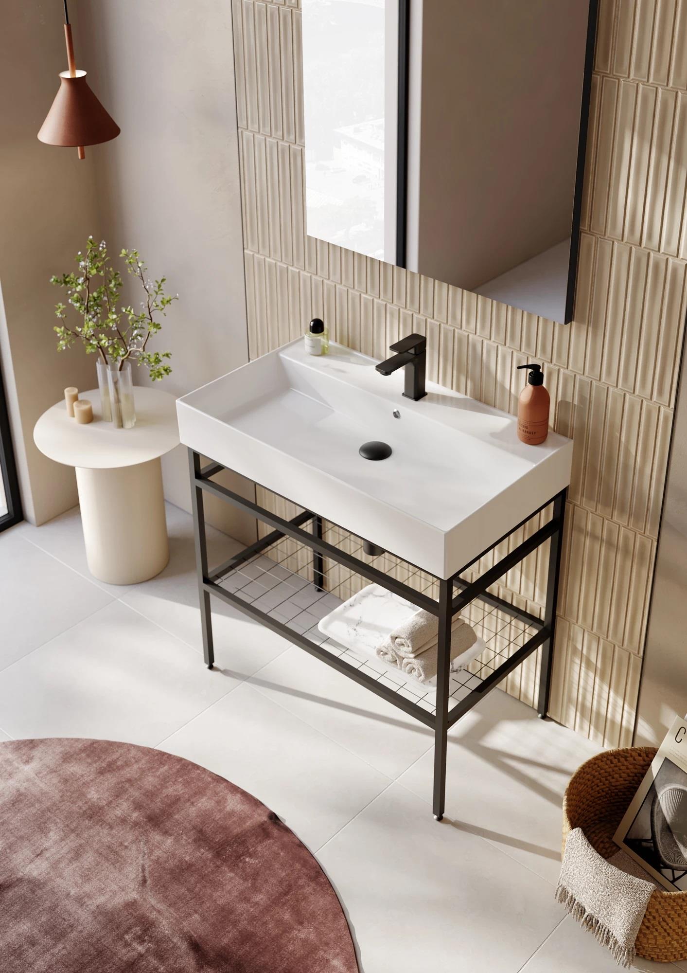 Orka CapeTown Banyo Dolabı Takımı, 80 cm (Parlak Beyaz Lavabo), 5003243