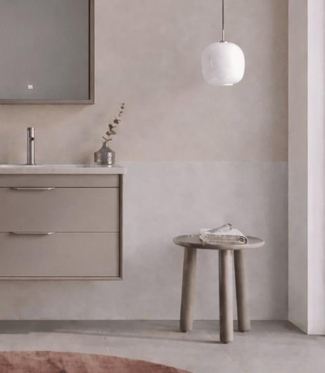 Orka Clay 65 cm Toprak Banyo Dolabı Alt Modül ve Lavabo (Çift Çekmeceli), 5004380