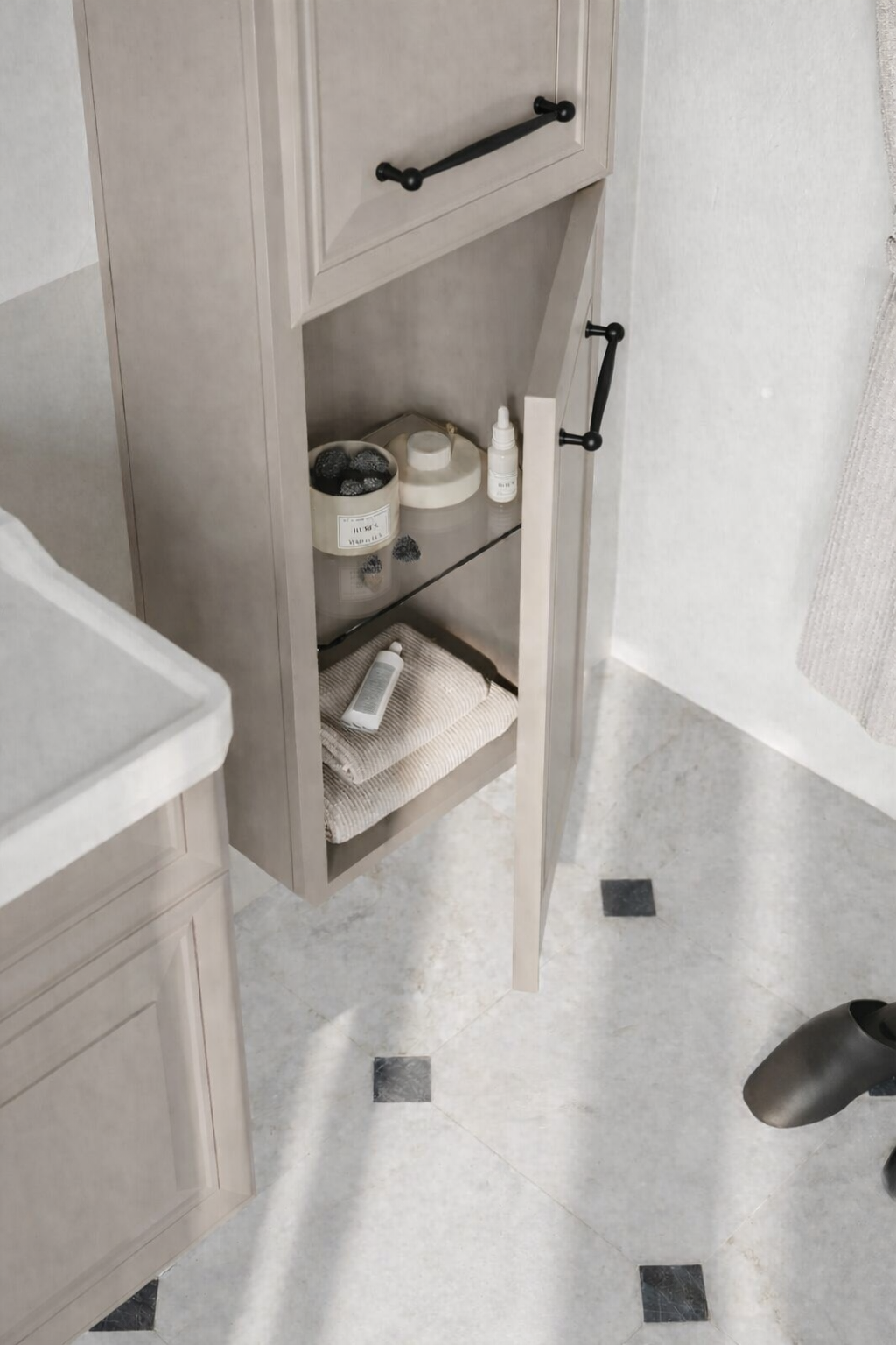 Orka Design 40 cm Lake Mat Vizon Banyo Boy Çamaşır Dolabı, 3010817