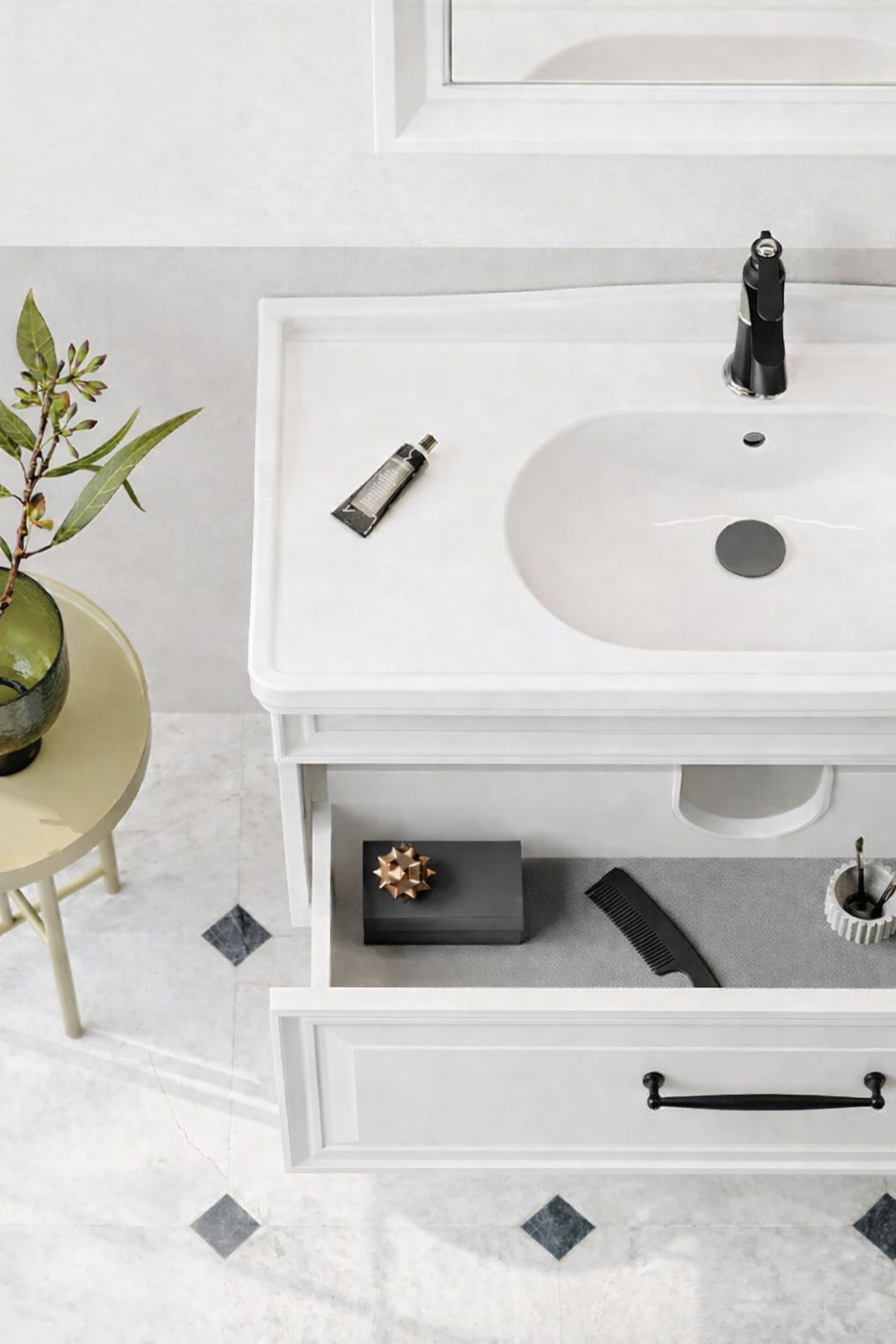 Orka Design Banyo Dolabı Takımı, 105 cm, Lake Mat Beyaz, 5000281