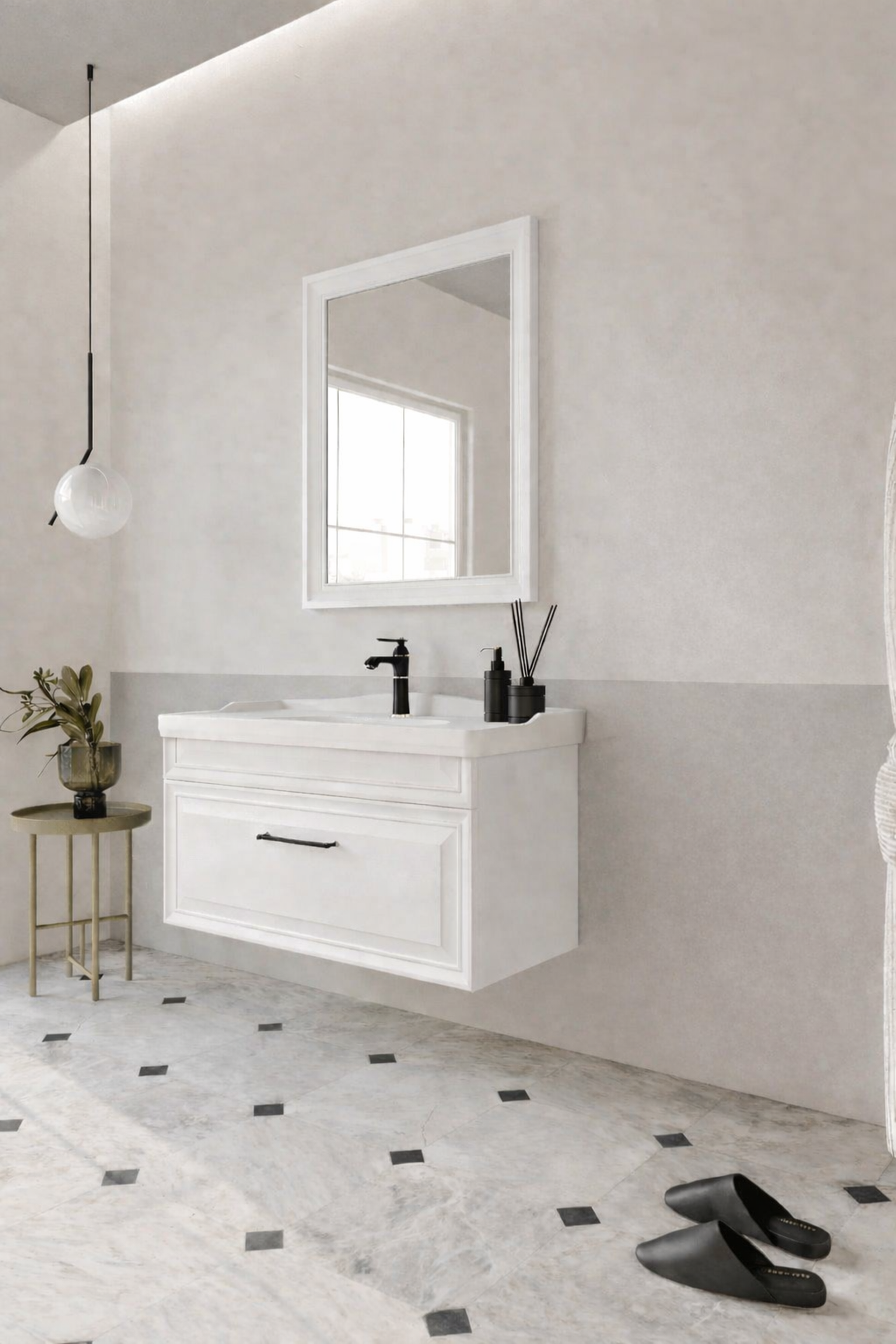 Orka Design Banyo Dolabı Takımı, 105 cm, Lake Mat Beyaz, 5000281