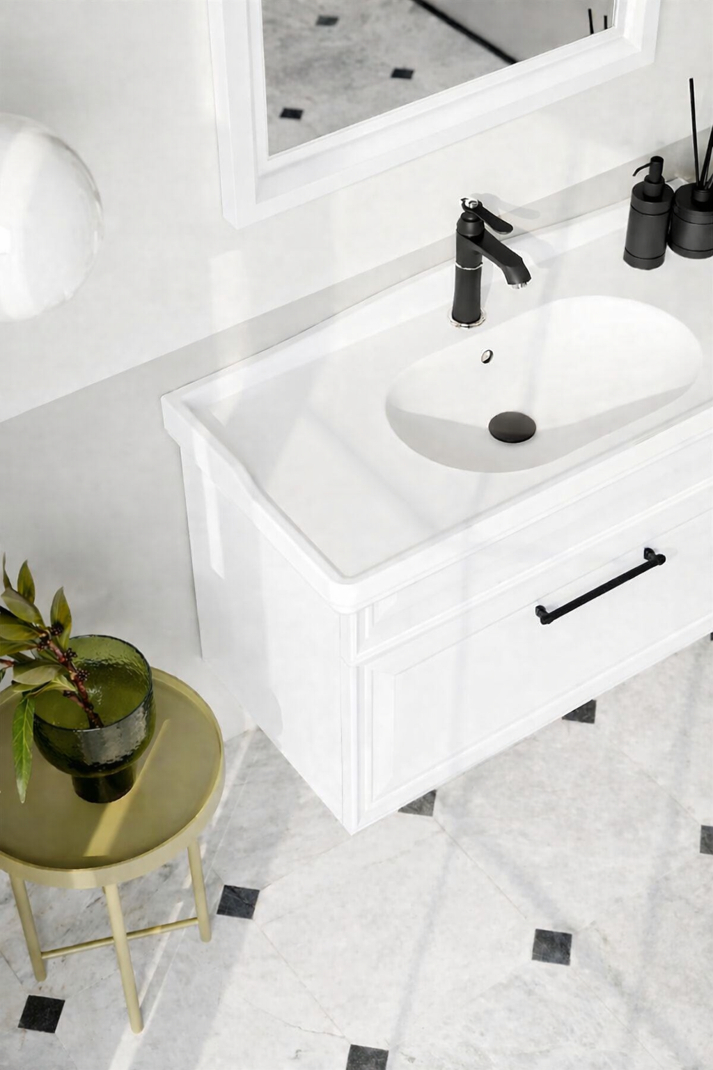 Orka Design Banyo Dolabı Takımı, 105 cm, Lake Mat Beyaz, 5000281