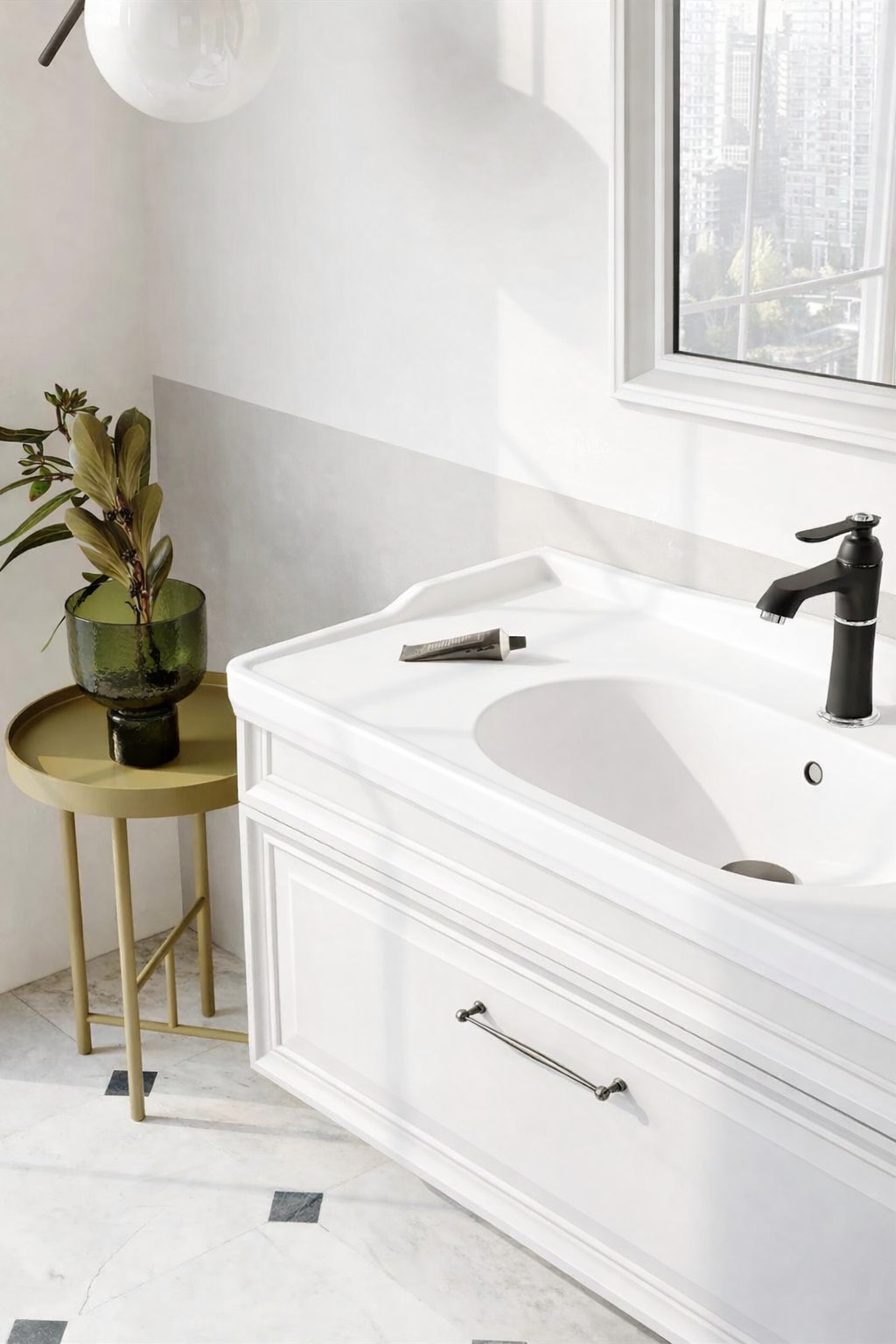 Orka Design Banyo Dolabı Takımı, 105 cm, Lake Mat Kaşmir, 5005353