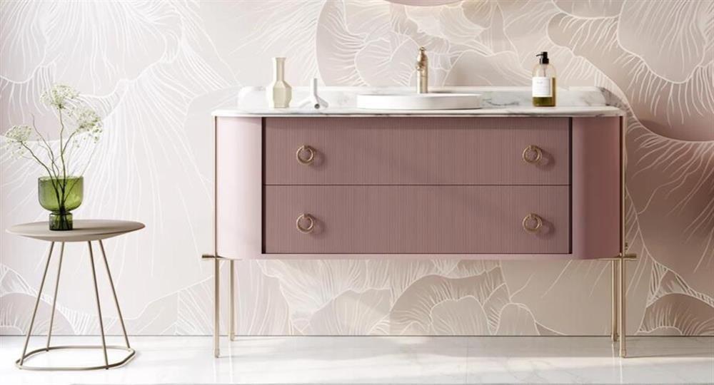 Orka Felice 140 cm Pudra Banyo Dolabı Alt Modül ve Lavabo