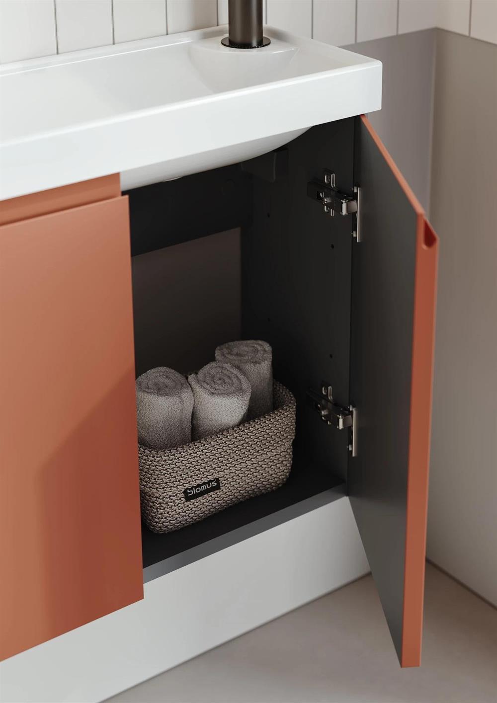 Orka Ferla 110 cm Tarçın Banyo Dolabı Alt Modül ve Lavabo