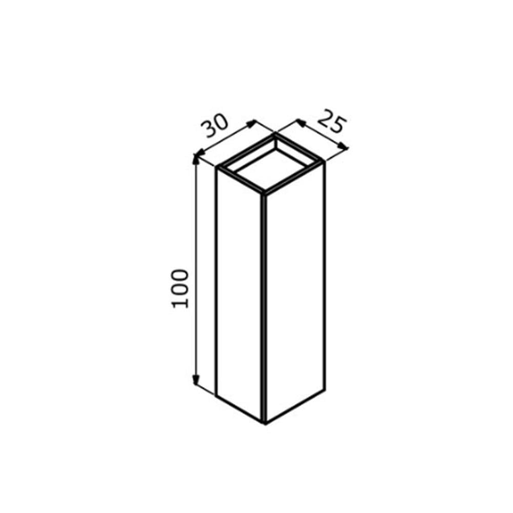 Orka Ferla 30 cm Gri Banyo Boy Çamaşır Dolabı