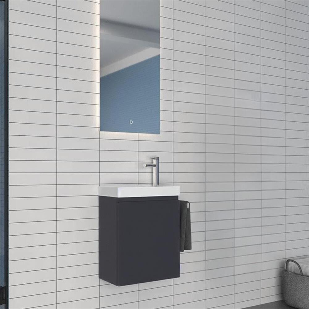 Orka Ferla 40 cm Mat Antrasit Banyo Dolabı Takımı
