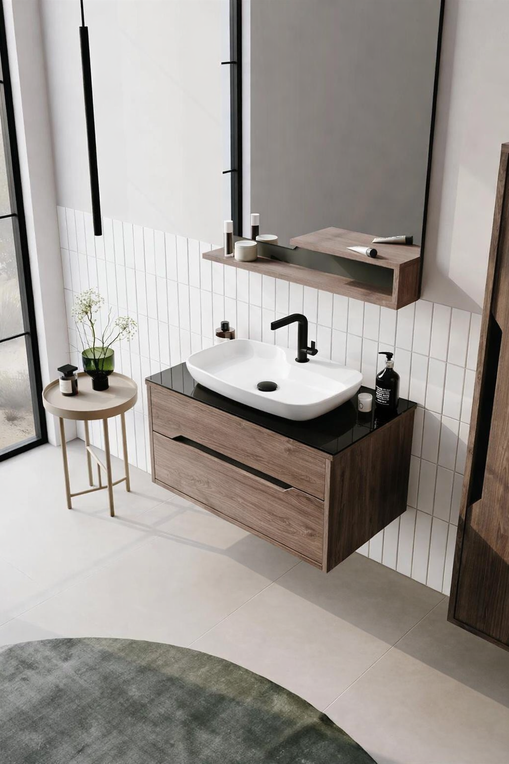Orka Galia Banyo Dolabı Takımı, 80 cm, Lidya (Led Aydınlatmalı Ayna), 5000312