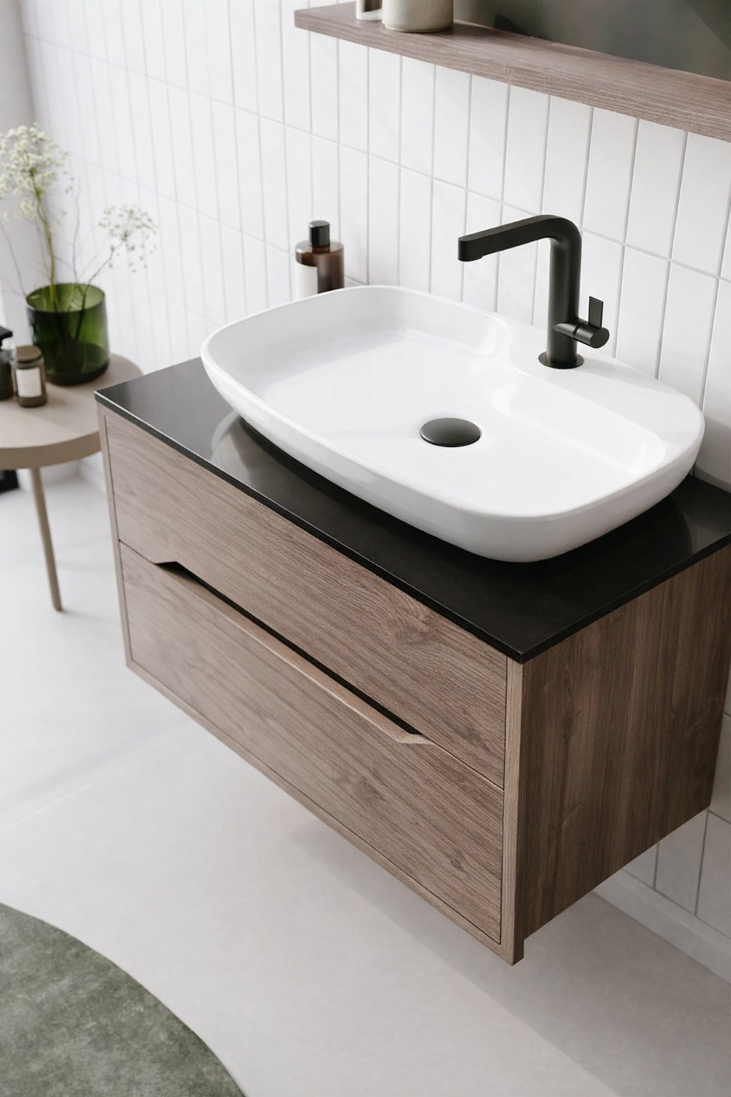 Orka Galia Banyo Dolabı Takımı, 80 cm, Lidya (Led Aydınlatmalı Ayna), 5000312