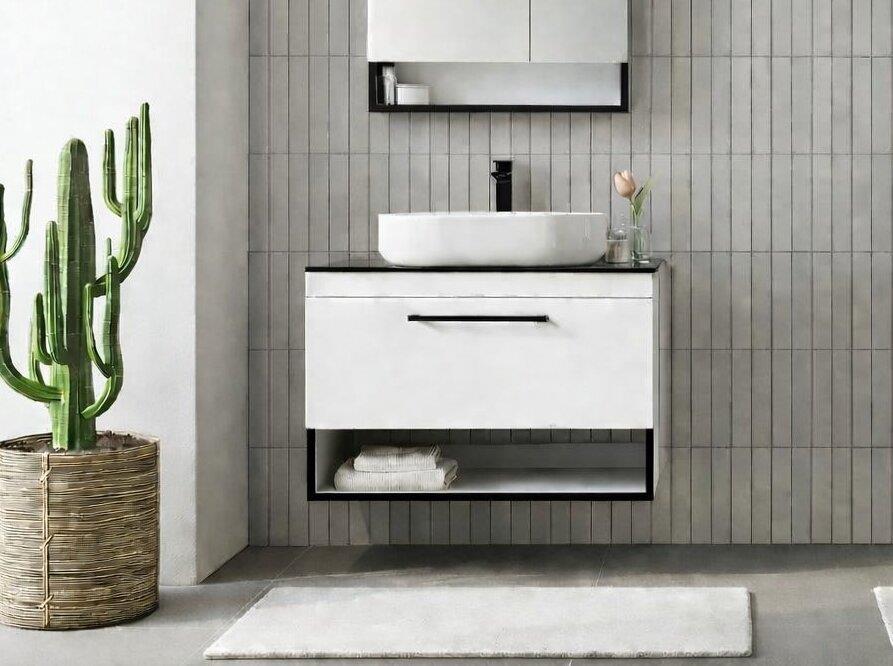Orka Knidos 90 cm Beyaz Banyo Dolabı Alt Modül ve Lavabo, 5001384