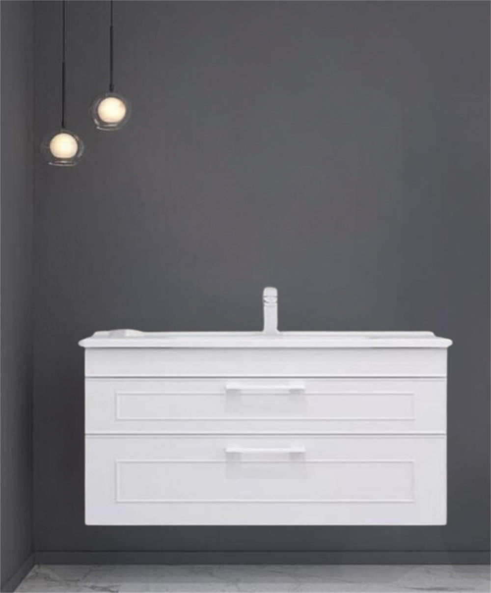 Orka Limpo 100 cm Beyaz Banyo Dolabı Alt Modül ve Lavabo