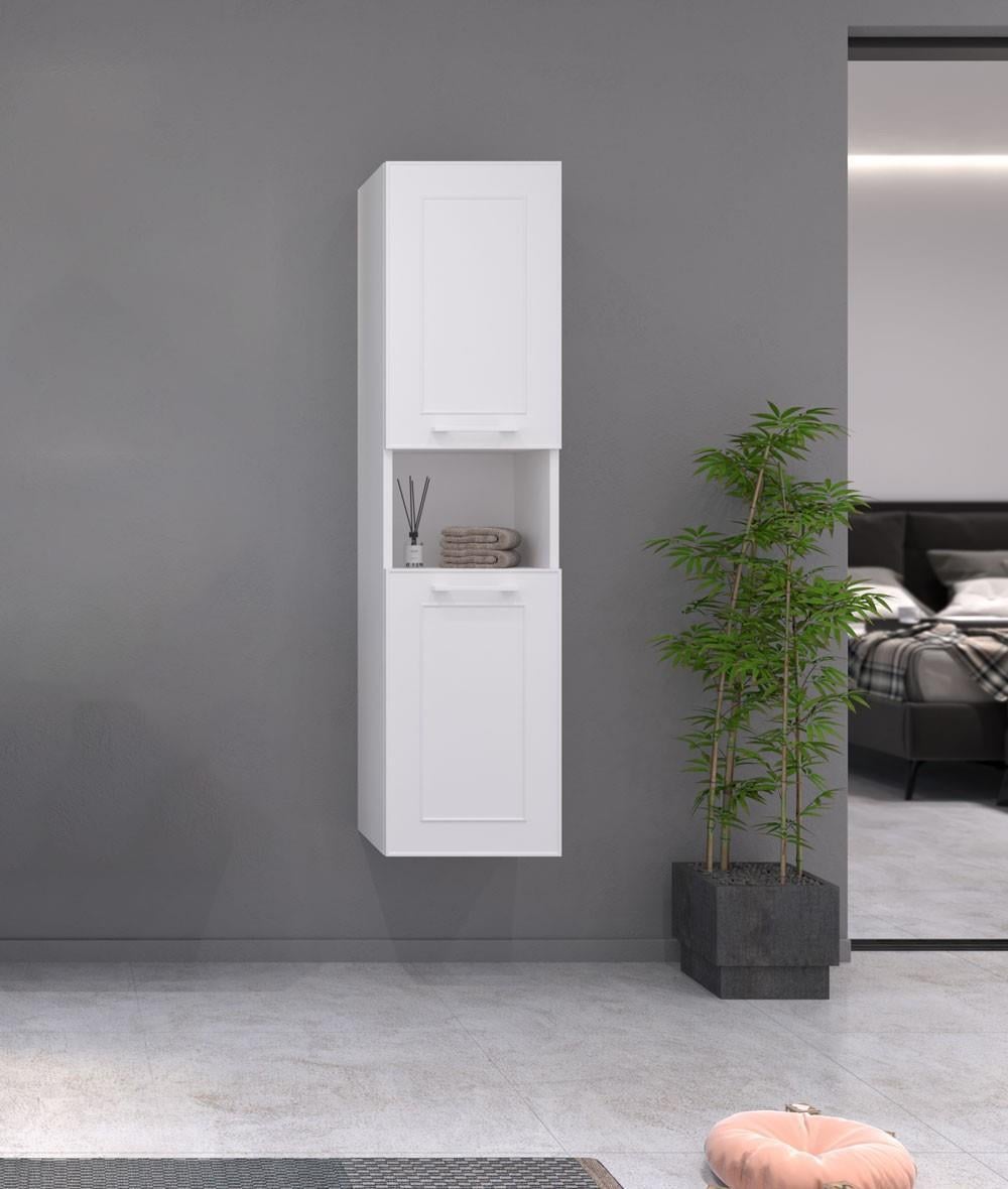 Orka Limpo 35 cm Beyaz Banyo Boy Çamaşır Dolabı