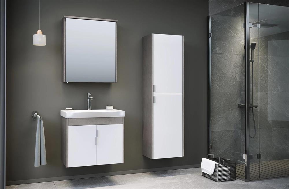 Orka Luna 40 cm Gri Banyo Boy Çamaşır Dolabı