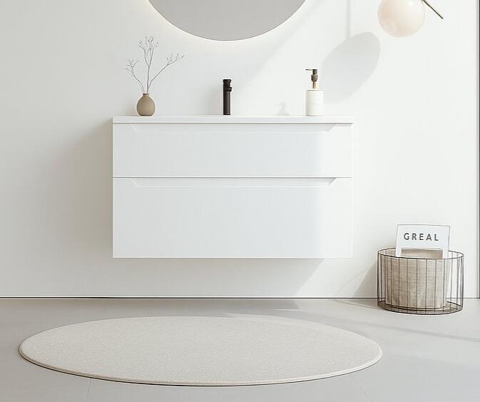 Orka Messina 100 cm Mat Beyaz Banyo Dolabı Alt Modül Ve Lavabo